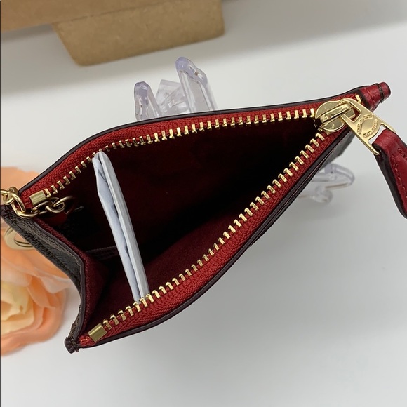 Mini Skinny Id Case In Signature Canvas Im/Brown T - Picture 12 of 16